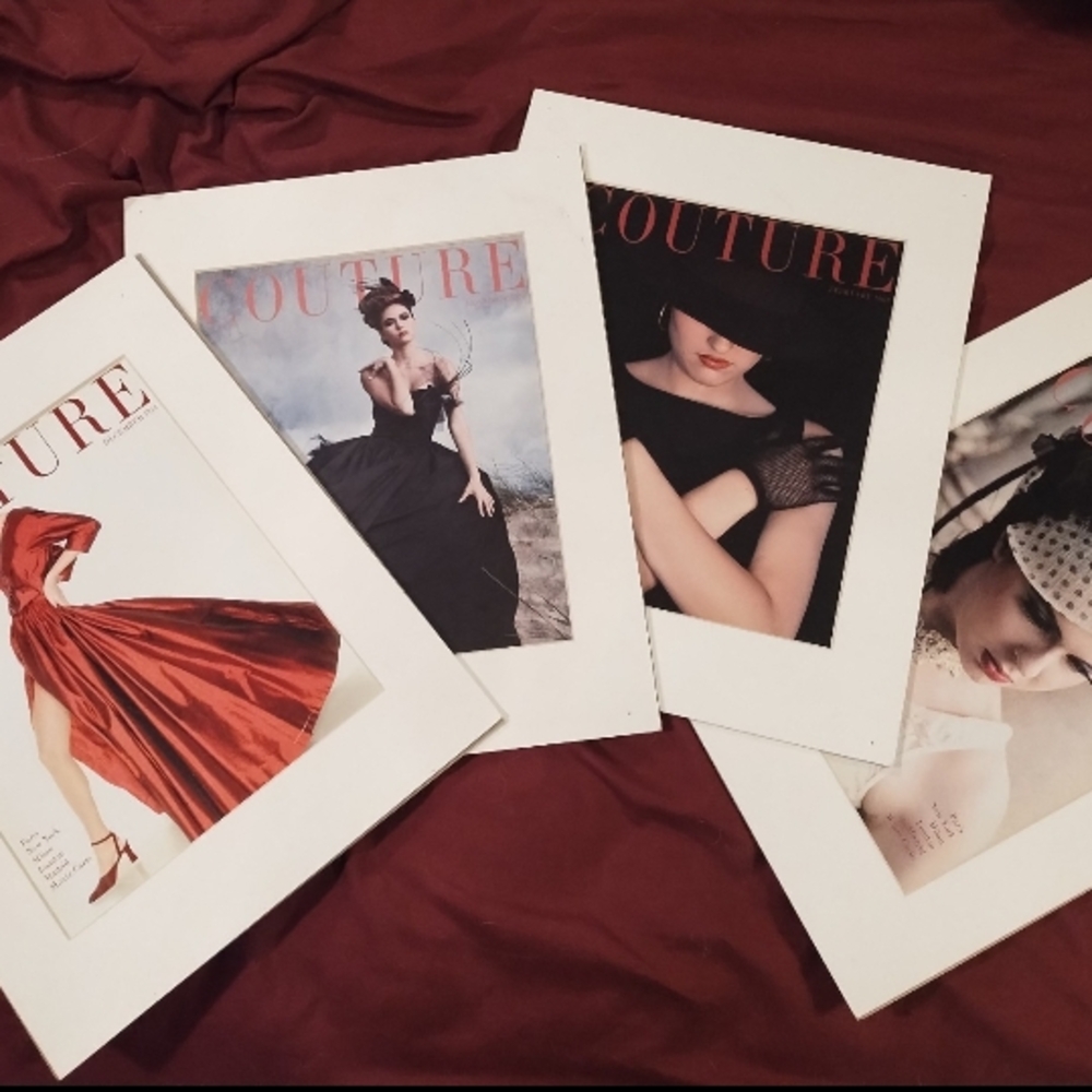 Michaels Couture Fashion Art Prints - Red, Black, White